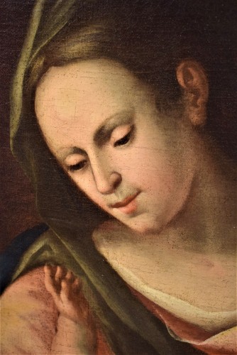 Paintings & Drawings  - Vierge and Child -  Emilia, workshop of Bartolomeo Schedoni 17th c.